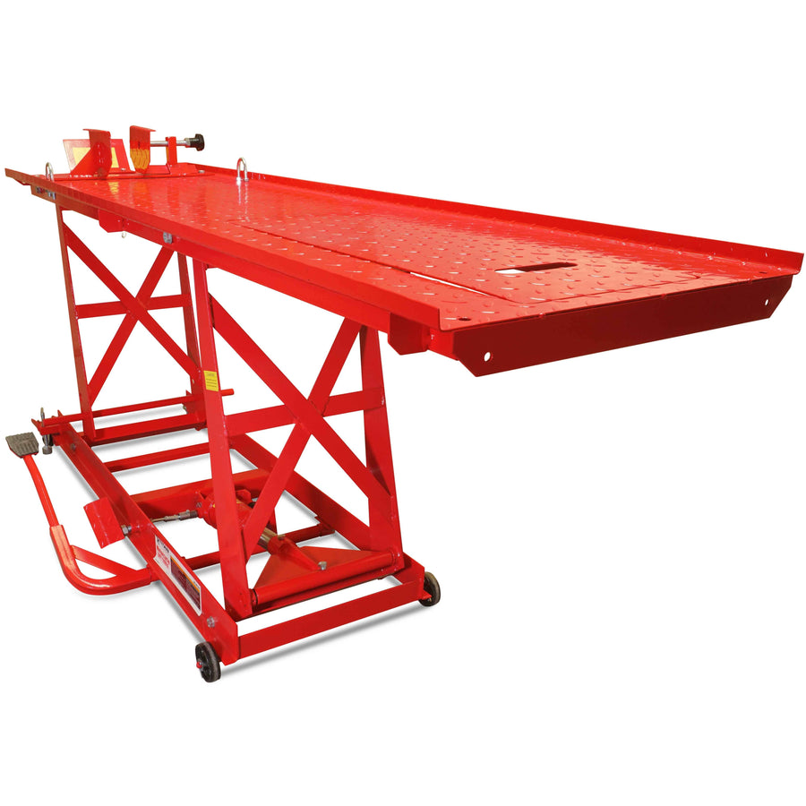 1.000 lb Hydraulic Motorcycle Lift Table Extra Long Heavy Duty for Living Room, Bedroom & Office