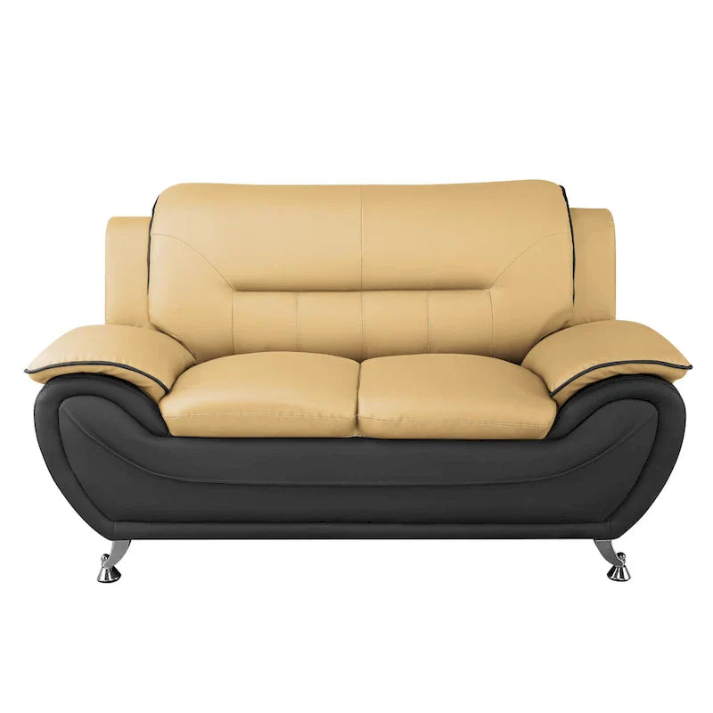 3 Piece Living Room Sofa Set with Upholstered Seating and Modern Design
